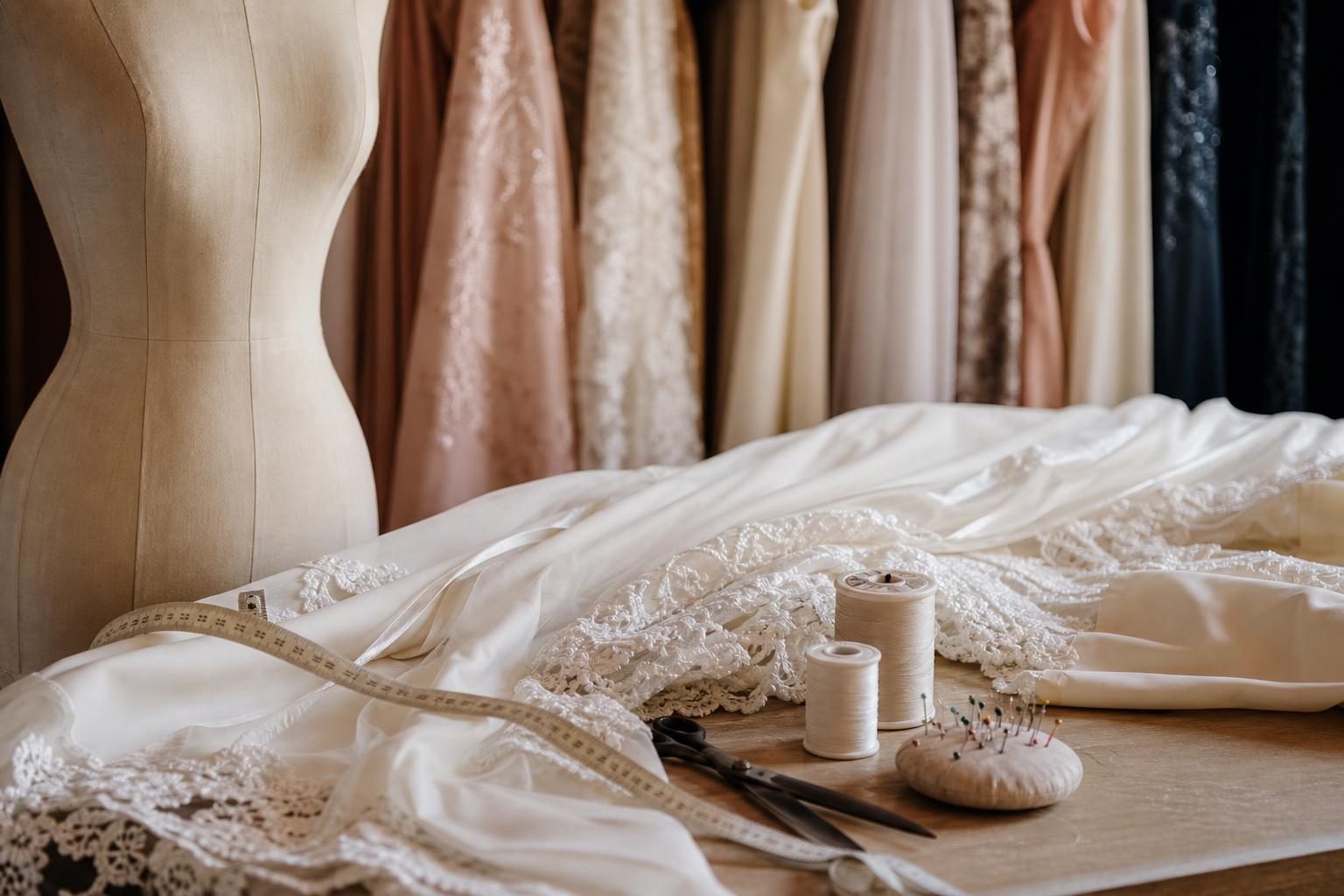 Dettaglio rappresentativo di una lavorazione sartoriale dell'Atelier Fiorella